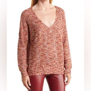 Lucky Brand Marled V-Neck Sweater